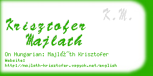 krisztofer majlath business card